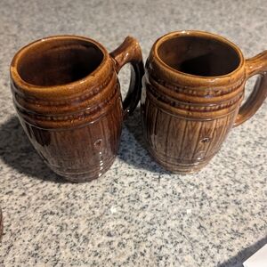 McCoy Vintage Barrel  Mugs (2)